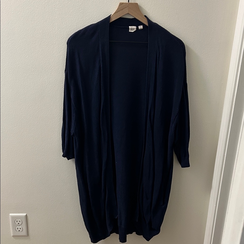 GAP Navy Open-Front Cardigan